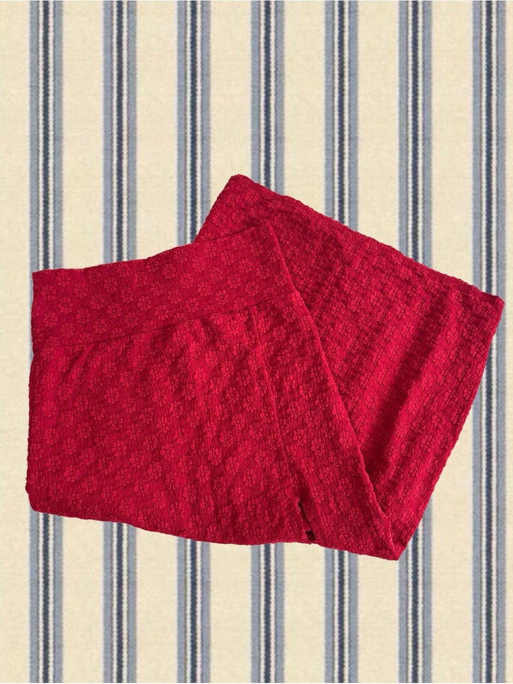 Free People Raspberry Red Textured Midi Skirt